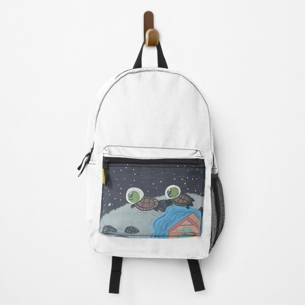 Item preview, Lunar Cottage Expedition - Surreal Space Turtles Acrylic Painting designed and sold by Faithstarmancil.