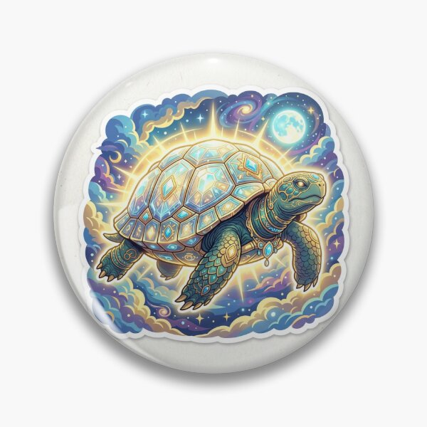 Item preview, Celestial Crystal Tortoise Mystic Anime Sticker Illustration designed and sold by uegi.