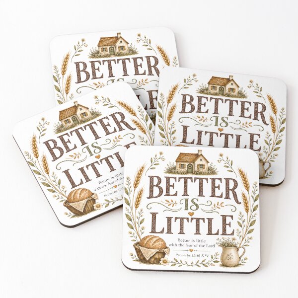 Item preview, Better Is Little Proverbs 15:16 KJV Christian Farmhouse Cottage Design designed and sold by FaithThroughEverySeason.