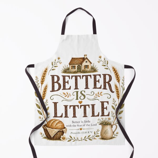 Item preview, Better Is Little Proverbs 15:16 KJV Christian Farmhouse Cottage Design designed and sold by FaithThroughEverySeason.