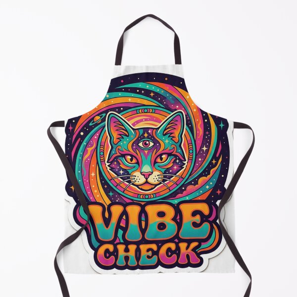 Item preview, Psychedelic Cat Vibe Check Sticker designed and sold by denybz.