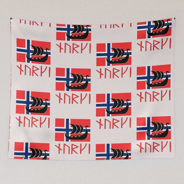 Item preview, Viking Flag for Norge Norwegian Heritage  Men Woman designed and sold by erozzz.