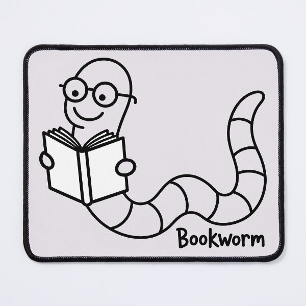 Item preview, Classic Sketch Bookworm - Clean Literary Illustration designed and sold by ArthousePromos.