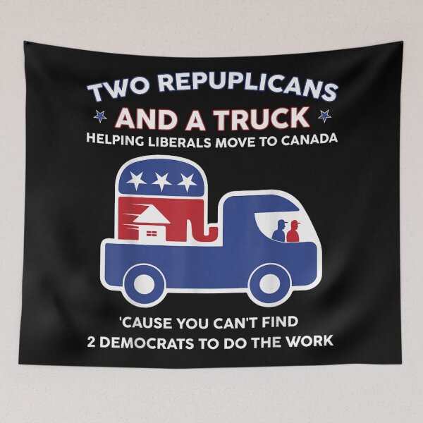 Item preview, Funny Two Republicans And A Truck Helping Liberals Move To Canada designed and sold by DuneHaicna.