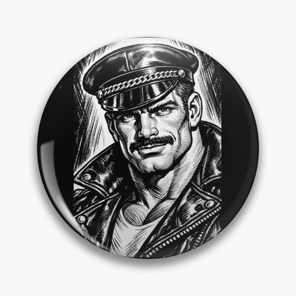 Item preview, Gay Leather Daddy Hot Stuff Berlin Tom of Finland Tribute Leder Pride Graphic Design designed and sold by ItsAKinkThing.
