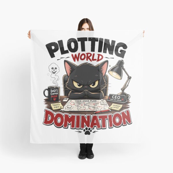 Item preview, Plotting World Domination Black Cat Dad Funny T-Shirt designed and sold by Ashley critters.