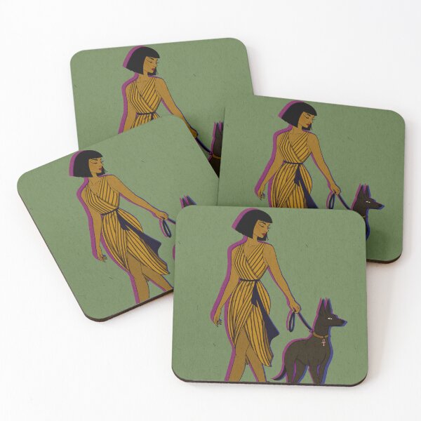 Item preview, Modern Cleopatra and Anubis designed and sold by ellealsopaints.