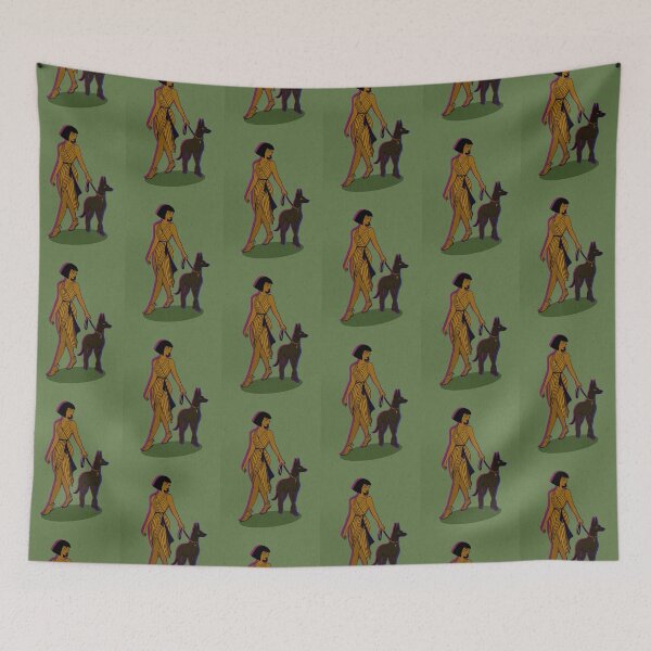 Item preview, Modern Cleopatra and Anubis designed and sold by ellealsopaints.