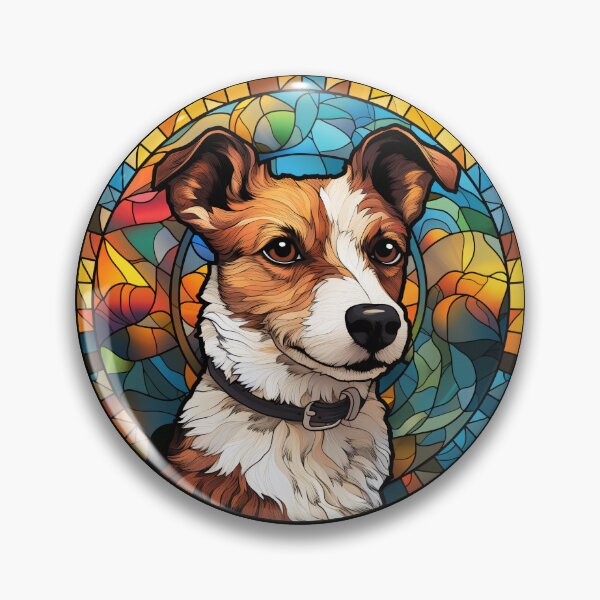 Item preview, Jack Russell Dog Stained Glass Leadlight Artistic Design Mom Dad designed and sold by rafaeltto.