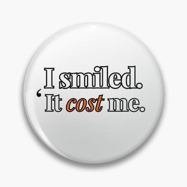 Item preview, I Smiled. It Cost Me. Dark Humor Minimalist Introvert Print designed and sold by Odd Serif.