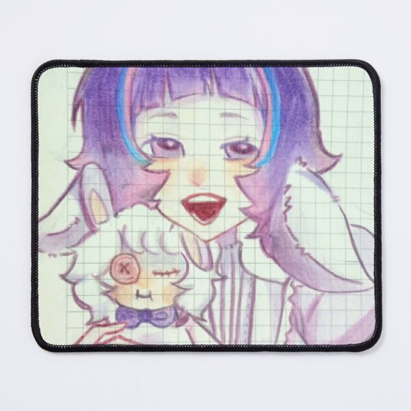 Item preview, Anime Girl with Cute Plushie Sketch designed and sold by VelvetGothic.