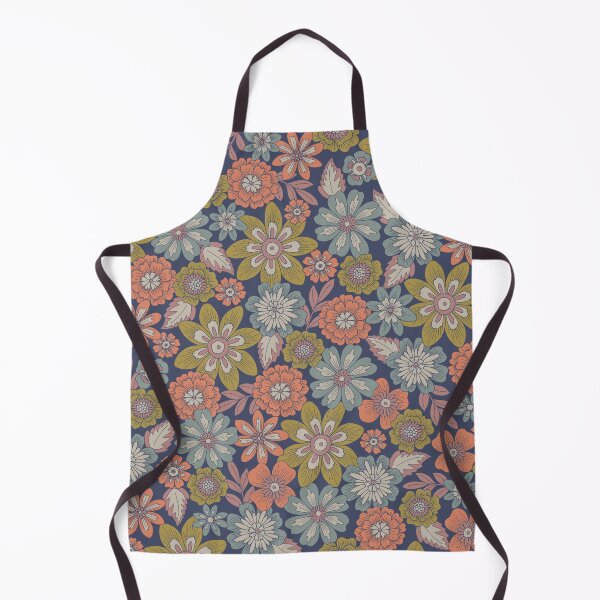 Item preview, Tossed Blooms and Blossoms / Dense Floral in Coral + Blue + Green designed and sold by somecallmebeth.
