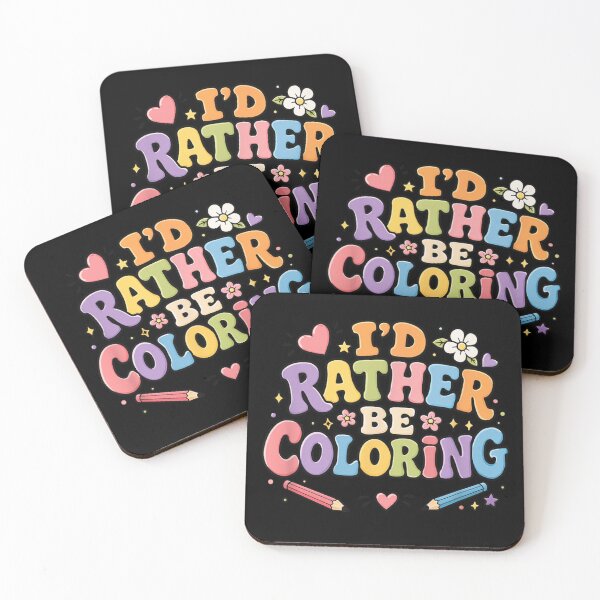 Item preview, Cute Retro Groovy Id Rather Be Coloring Book Lover Aesthetic T-Shirt designed and sold by DuneHaicna.