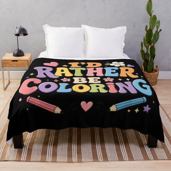 Item preview, Cute Retro Groovy Id Rather Be Coloring Book Lover Aesthetic T-Shirt designed and sold by DuneHaicna.