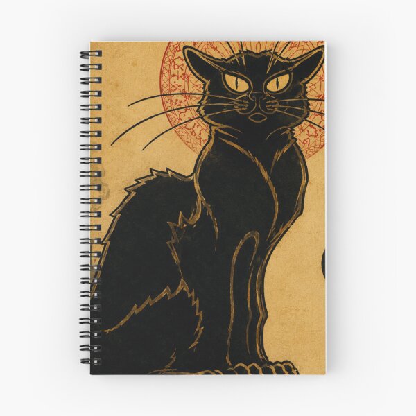 Item preview, Vintage Black Cat Art Nouveau Poster | Gothic Cat Wall Decor | Retro Halloween Cat Print designed and sold by AbstractAuraArt.