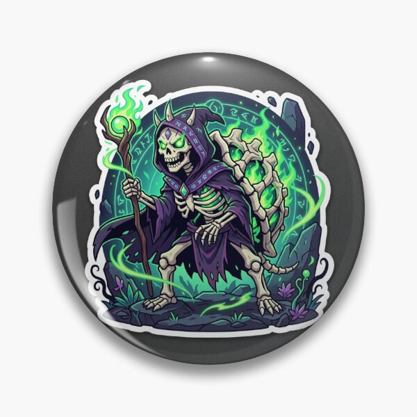 Item preview, Skeletal Lich Sorcerer Sticker for Fantasy Gamers designed and sold by uegi.