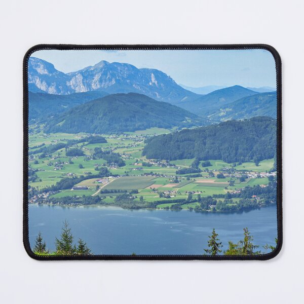 Item preview, Lake Traun Traunsee, mountains and green fields, Upper Austria landscapes, Austria designed and sold by goceris.