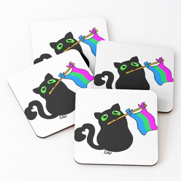 Artikelvorschau, Pride Flag Kitty - Poly entworfen und verkauft von WorksOfWhimsies.