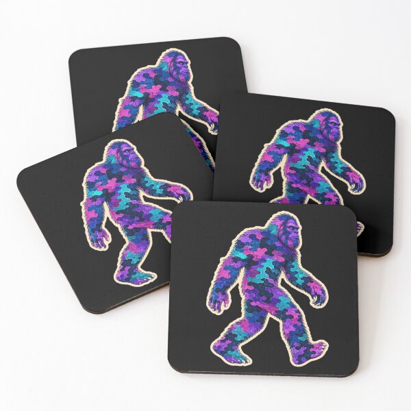 Item preview, Neon Camouflage Bigfoot Sasquatch Colorful Cryptid Design designed and sold by Swanny's Custom T-shirt and Gift Designs.
