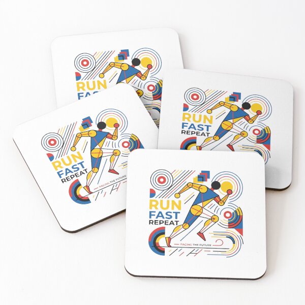 Item preview, Run Fast Repeat Bauhaus Running Design designed and sold by RunningWhiskers.