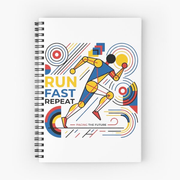 Item preview, Run Fast Repeat Bauhaus Running Design designed and sold by RunningWhiskers.