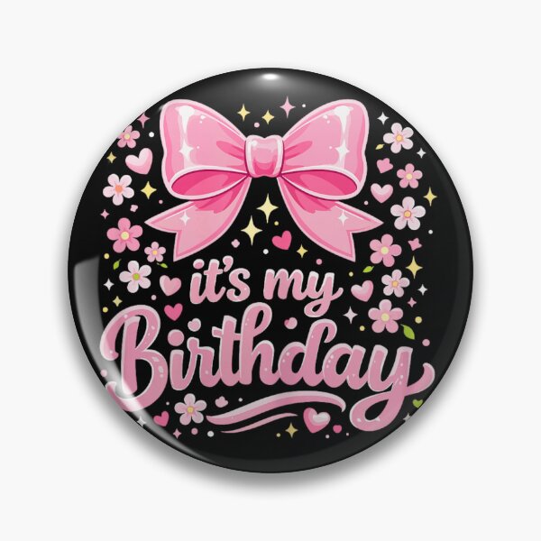 Item preview, Cute Pink Coquette Ribbon Bow Its My Birthday Party Girl Aesthetic designed and sold by DienesAngele.