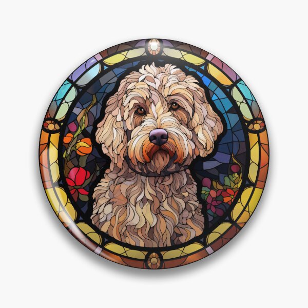 Item preview, Labradoodle Dog Stained Glass Leadlight Artistic Design Mom Dad designed and sold by rafaeltto.
