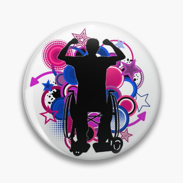 Item preview, Wheelchair Colorful Silhouette Frutiger Metro designed and sold by frutigerdesigns.