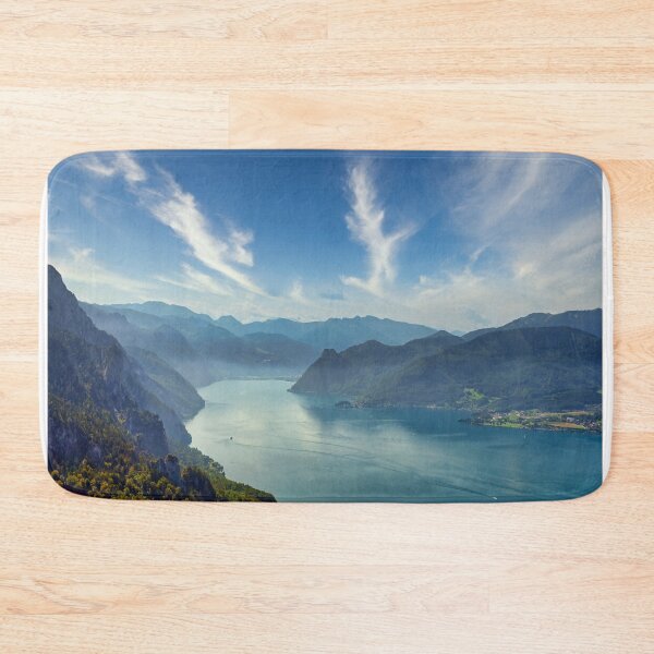 Item preview, Lake Traun Traunsee and mountains in Upper Austria landscapes, Austria, summer season designed and sold by goceris.
