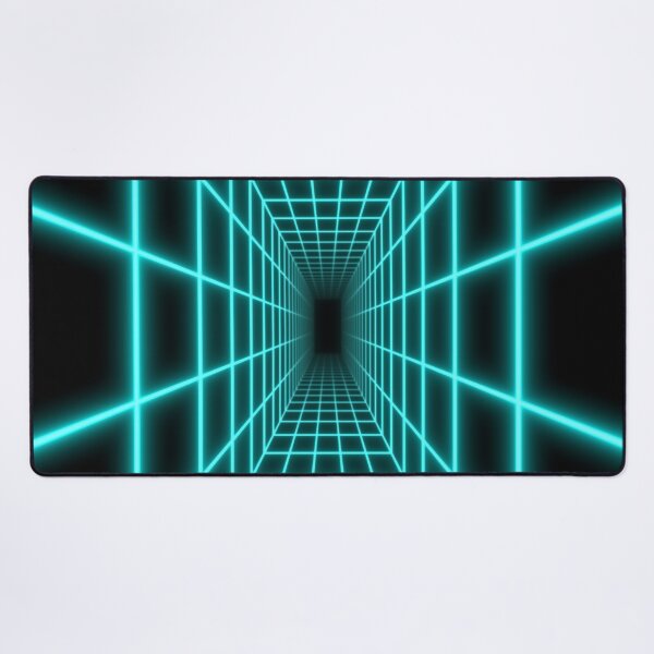 Item preview, Cyan Glow Rectangular Wireframe Tunnel designed and sold by Electric Shock!! Design.