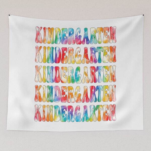 Item preview, Colorful Retro Groovy Kindergarten Back To School Teacher Typography Aesthetic Art designed and sold by DienesAngele.