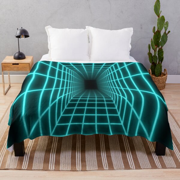 Item preview, Cyan Glow Rectangular Wireframe Tunnel designed and sold by Electric Shock!! Design.