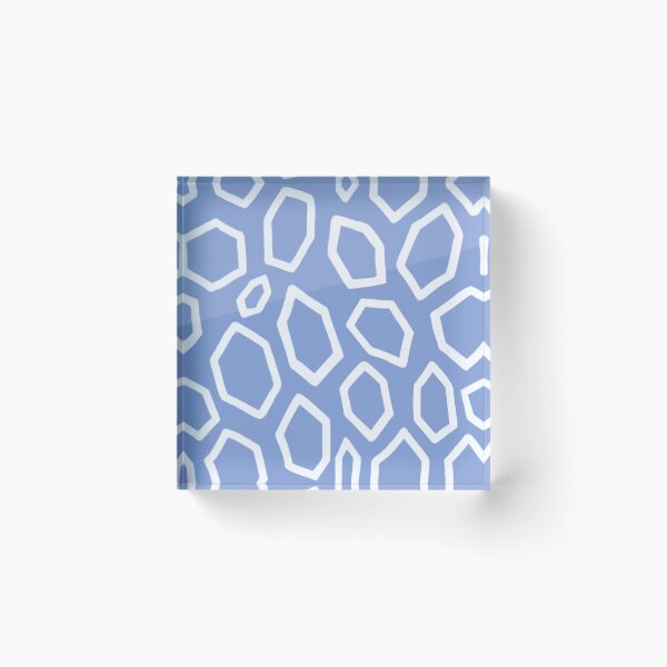 Item preview, Hexagon Geode in blue and white designed and sold by Hephzibahlove.