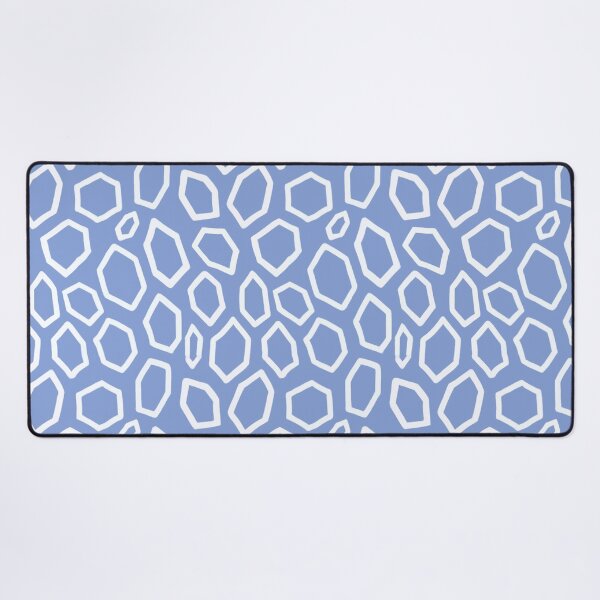 Aperçu de l'œuvre Géode hexagonale bleue et blanche créée et vendue par Hephzibahlove.
