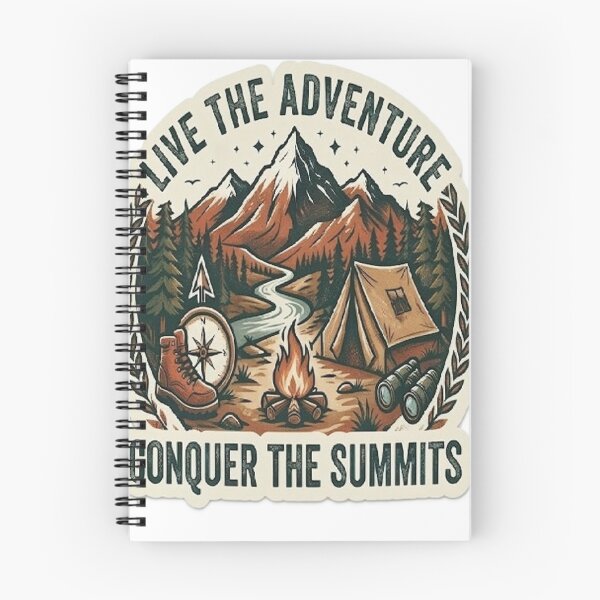 Item preview, Live the Adventure - Conquer the Summits Camping and Hiking Badge designed and sold by Mido-artister.