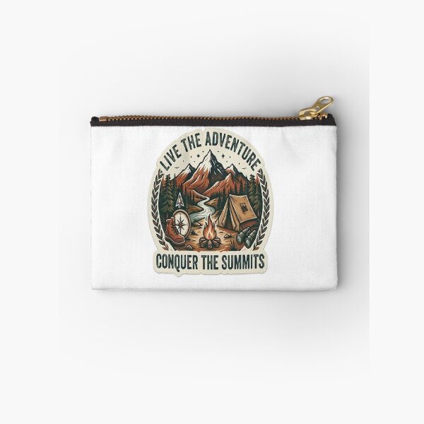 Item preview, Live the Adventure - Conquer the Summits Camping and Hiking Badge designed and sold by Mido-artister.