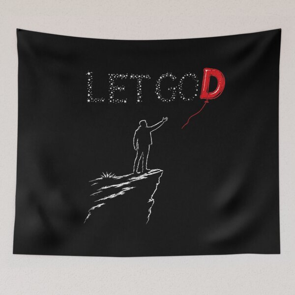 Item preview, Christian Spiritual Faith Art Let Go Let God Silhouette Red Balloon designed and sold by DienesAngele.