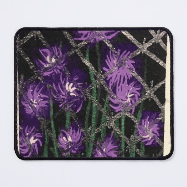 Item preview, Dark Purple Flowers Behind Barbed Wire designed and sold by VelvetGothic.