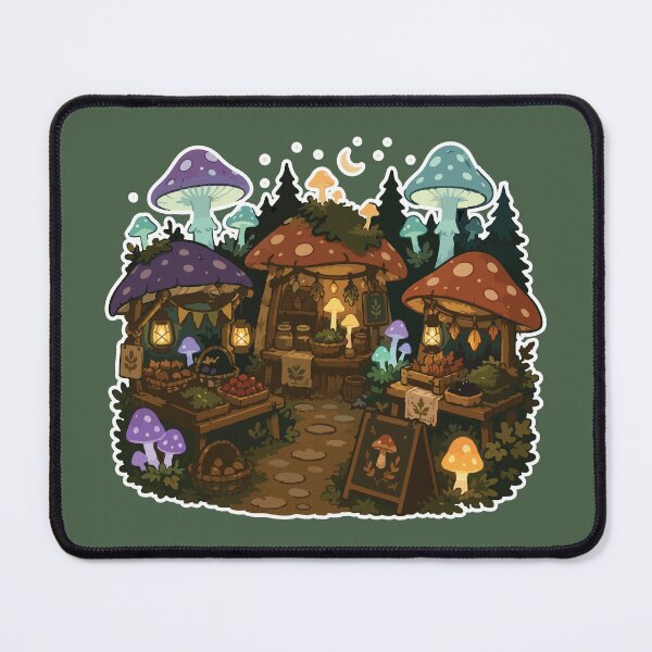 Item preview, Enchanted Mushroom Market Cottagecore Forest designed and sold by SimplePoDesign.