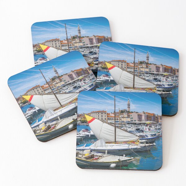 Item preview, Traditional Batana Sailboat in Rovinj Harbor, Croatia designed and sold by Viv Thompson Photography .