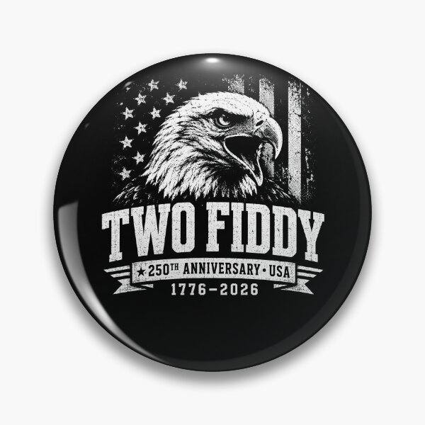 Item preview, Two Fiddy 250th Anniversary USA 1776-2026 – Patriotic Bald Eagle Design designed and sold by PosiMCreations.