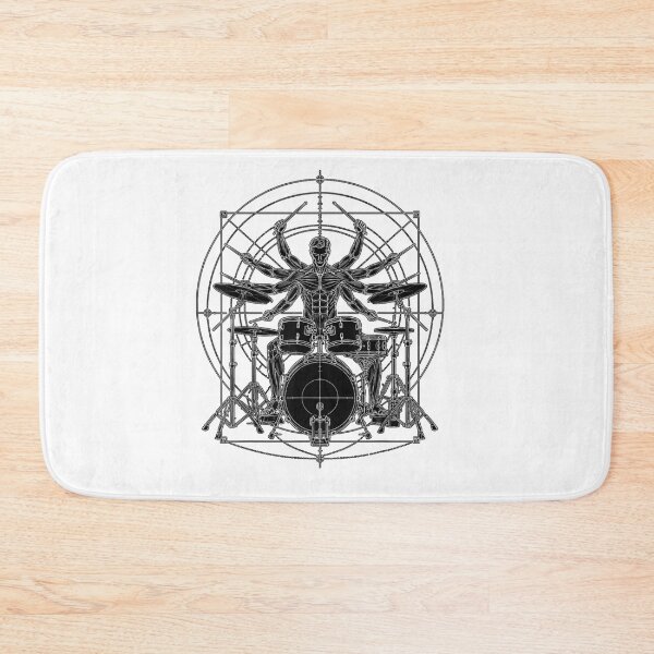 Item preview, Vitruvian Man Drummer Anatomy Sketch Multi Armed Drum Musician Band Gift designed and sold by DienesAngele.