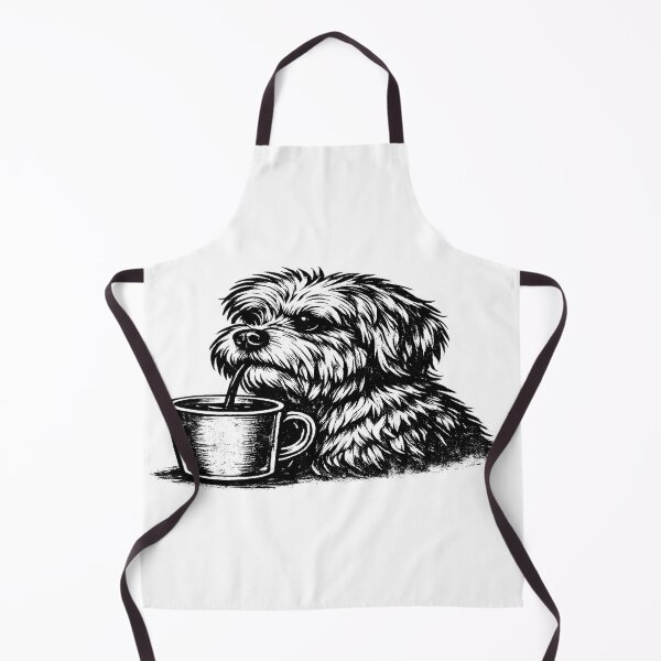 Item preview, Funny Shaggy Dog Drinking Coffee Sketch designed and sold by Mita986.
