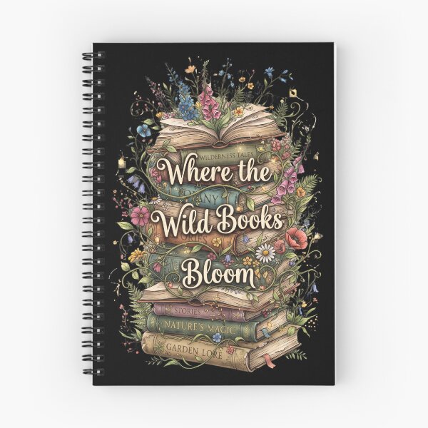 Item preview, Enchanted Book Stack Wildflower Reading Tee Gift designed and sold by Retro Rascals Co..