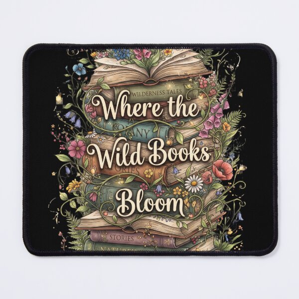 Item preview, Enchanted Book Stack Wildflower Reading Tee Gift designed and sold by Retro Rascals Co..