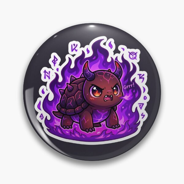 Item preview, Cute Demon Turtle Dark Hellfire Chibi Anime Sticker designed and sold by uegi.