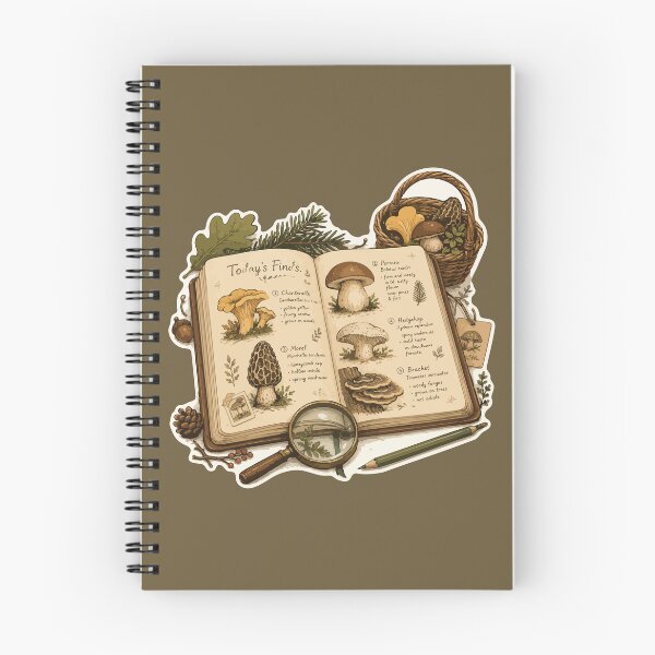 Item preview, Today's Finds Mushroom Field Guide Mycology designed and sold by SimplePoDesign.
