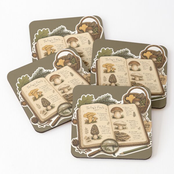 Item preview, Today's Finds Mushroom Field Guide Mycology designed and sold by SimplePoDesign.