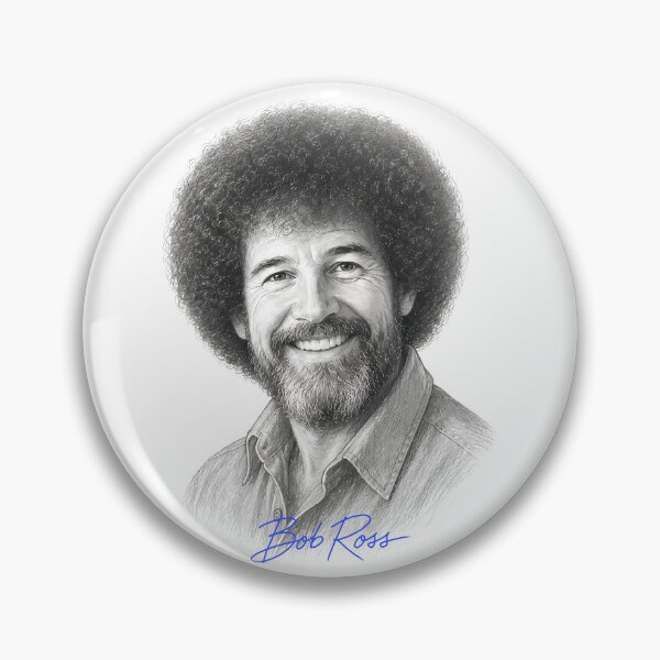 Item preview, Bob Ross Vintage Graphite Portrait Pencil Sketch designed and sold by karamram.