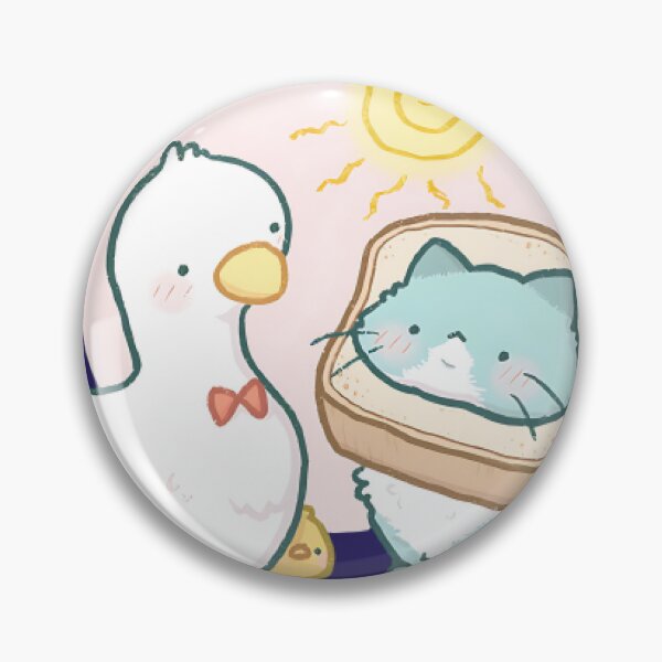 Item preview, Kawaii Bowtie Duck and Bread Cat designed and sold by VelvetGothic.